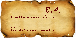 Buella Annunciáta névjegykártya